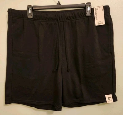 Pantalones Cortos Jogger No Boundaries Para Hombre GRANDES 36-38 Suave Polar NEGROS 6" Entrepierna #10725 Foto 1 de 4