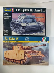 Lot of 2 - Italeri -Pz.Kpfw. IV -7007 + Revell Pz. Kpfw III Ausf. L -03133 -1/72 - Bild 1 von 10