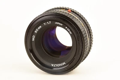 Lente de enfoque manual Minolta MD 50 mm f/1,7 Standard Prime de colección MD MC SR V22 Foto 1 de 4