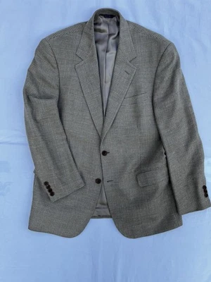 Chaqueta Abrigo Deportivo Blazer Brooks Brothers 42R Seda Lino Lana Italia Guncheck Foto 1 de 4