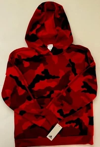 Adidas Boys Bright Red Camo Pullover Hoodie Size XL (18-20) New with Tags - Picture 1 of 9