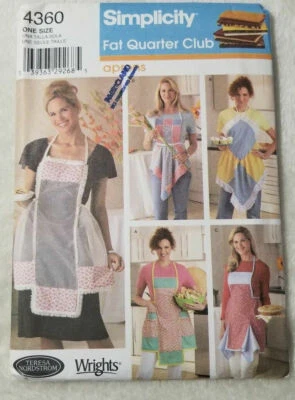 Simplicity 4360 Kitchen APRONS with pockets  Sewing pattern 5 styles - Image 1 of 3