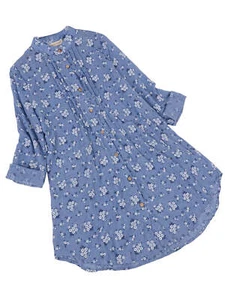 Plus Size Shirts Casual Loose Long Sleeve Button Down Floral Print Hollow Blouse - Picture 1 of 24