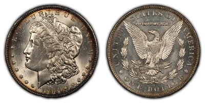 Dólar de plata Morgan 1904-O $1 - prueba-como Rev - fuerte BU - SKU-D4136 Foto 1 de 4