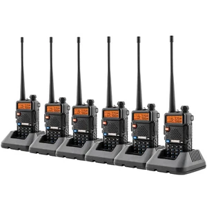 6 piezas Walkie-talkie UV-5R radio bidireccional LCD BAOFENG 1.5" con linterna 1-LED - Imagen 1 de 24