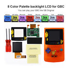 2.2" Touch Version High Backlight LCD Kit+Shell Case For GBC With Gold Pika Lens