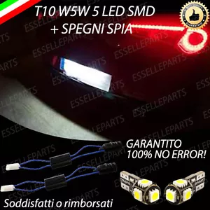 COPPIA LUCI TARGA 5 LED ALFA ROMEO GIULIETTA T10 W5W + SPEGNI SPIA 100% No ERROR - Foto 1 di 1
