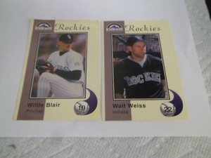 1994 Colorado Rockies Police Baseball Cards  #19 Blair / #22 Weiss (d-1738)