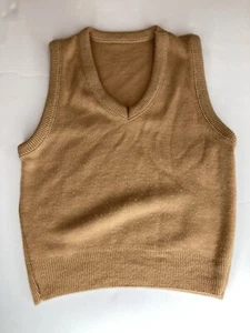 Boys tan khaki sweater vest size 5 vintage - Picture 1 of 1