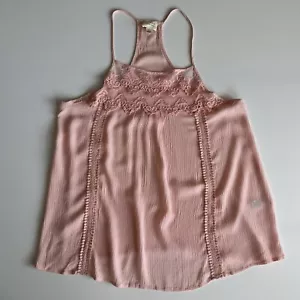 Caution To The Wind Womens Large Embroidered Crochet Singlet Boho Retro Festival - Picture 1 of 6