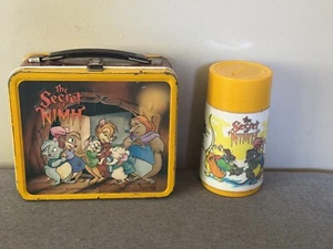 Vintage 1982 The Secret Of Nimh Metal Lunchbox with Thermos - Picture 1 of 11
