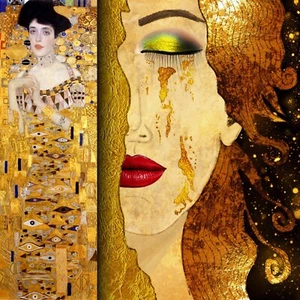 GUSTAV KLIMT retrato Adele Bloch-Bauer I lágrimas PÓSTER impresión lienzo impresión artística - Imagen 1 de 4