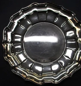 Versilberte Servierplatte REED & BARTON 46 Chippendale 9,75 cm - Bild 1 von 3