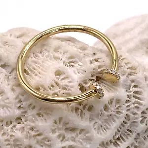 Gold Diamanten Ring 18K massiv Gelbgold 0,056ct natürlicher Diamant UK punziert - Bild 1 von 15