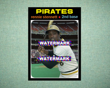 Rennie Stennett Pittsburgh Pirates 1971 Style Custom Baseball Art Card