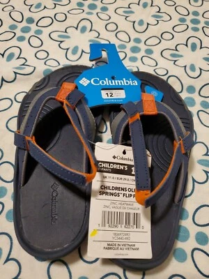 Columbia Girls Oliver Springs Flip Flop Sandals Kid Sizes 12 Orange /Gray  - Image 1 of 4