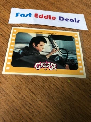 TOPPS 1978 THE GREASE THE MOVIE BUBBLEGUM STICKER CARD 17 JOHN TRAVOLTA DANNY - Image 1 of 2
