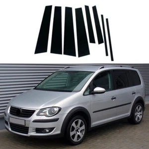 für Volkswagen Touran 1T 2004–2015 Schwarz Säulen Pfosten‌ Fenster Abdeckung - Picture 1 of 13