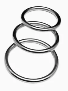 REVENGE Stainless Steel Metal Cock Ring Penis Enhancer 40/45/50mm Male Sex Toys - Picture 1 of 7