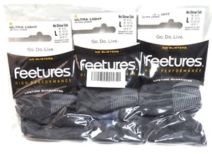3 Pairs Feetures High Performance Ultra Light, No Show Tab, Gray, Large - Picture 1 of 1