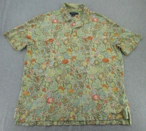Daniel Cremieux Shirt Mens XL Multicolor Floral Linen Blend Short Sleeve Button - Picture 1 of 9