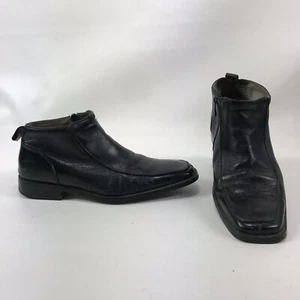 STACY ADAMS Ankle Boots Size 9 M Square Toe Modern 21327 SIDE ZIP - Picture 1 of 8