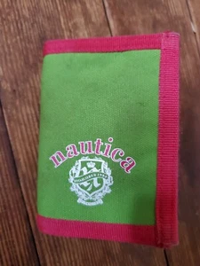 Lime Green and Pink Trifold Nautica Wallet velco - Picture 1 of 4