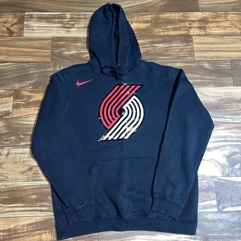 Nike Portland Trail Blazers Hoodie NBA Basketball Men’s Size Large L Black Red Cover