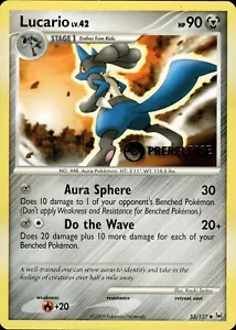 Lucario 53 Platinum Prerelease Promo English Pokemon Card B31 NM - Picture 1 of 2