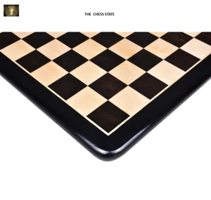Solid Luxury Inlaid Ebony Wood & Maple Wood Multiple Size- 17" Chess Board - Picture 1 of 5