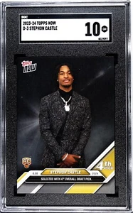 Stephon Castle 2024 Topps Now NBA #D-3 Draft Night Rookie Card SA Spurs - SGC 10 - Picture 1 of 2