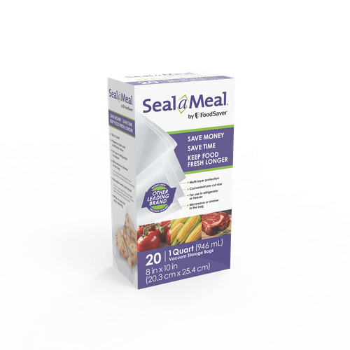 1Quart Vacuum Seal Bags for SealaMeal and FoodSaver Vacuum Sealers