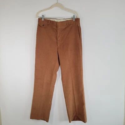 Vintage Farah Brown Medium Wale Corduroy Pants 33 x 30 Straight Leg NWT - Image 1 of 4
