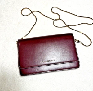 Charles & Keith Mini Small Burgundy, Chain Crossbody Purse Bag - Picture 1 of 4