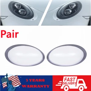 Pair Headlight Lens Cover For Porsche 991 911 Targa/Carrera 2013-2018 Left+Right - Picture 1 of 16