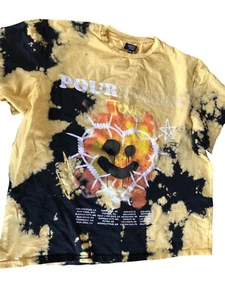 BoohooMan Tie Dye Pour HOMME Tour T-Shirt Herren Konzert T 3XL gelb - Bild 1 von 2