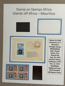 Exhibit Backup Mauritius SS Scott Cat 487 & Blk 4 228 1948-1979 - Picture 1 of 2