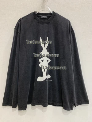 Fashion Fun Cartoon Rabbit Print Cotton Long-Sleeved T-Shirt Bottoming Shirt - Image 1 of 4