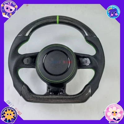 For Audi R8 TT TTS TTRS 2008-2015 Real Carbon Fiber Racing steering wheel Frame Foto 1 de 3