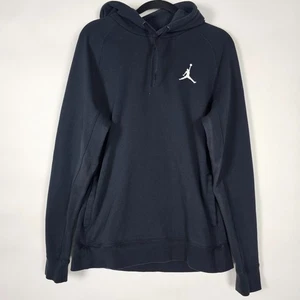Nike Air Jordan Activewear Mens Large Long Sleeve Black Pullover Hoodie - Picture 1 of 7