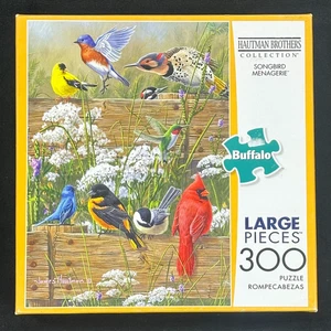 Songbirds Buffalo Games Hautman Songbird Menagerie 300 Large Piece Puzzle EUC - Picture 1 of 6