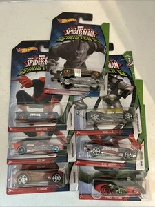 Hot Wheels ~2015 Marvel Ultimate Spider-Man vs Sinister 6~ Set of 7 Cars~ Sealed - Picture 1 of 16