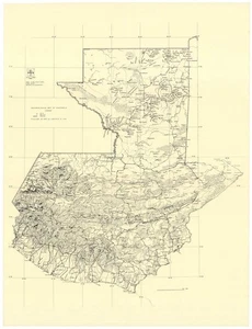 1983 Lish 'Archaeological Map of the Guatemala' - Picture 1 of 1