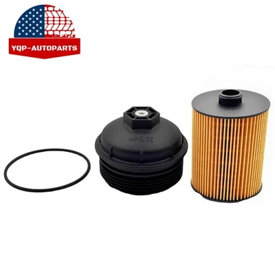 Engine Oil Filter Housing Cover Cap Kit for Volkswagen Atlas Touareg Passat CC Foto 1 de 4