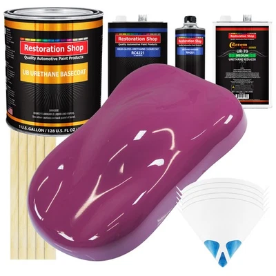 Kit de pintura para automóvil de capa base de uretano de galón magenta capa transparente Foto 1 de 4