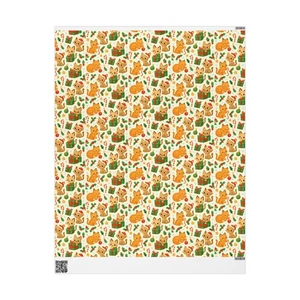 Christmas Cookies and Cats Wrapping Paper | Holiday Gift Wrap Sheets - Picture 1 of 11