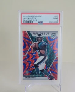 2020 PANINI MOSIAC JALEN HURTS REACTIVE BLUE RC NFL DEBUT #265 PSA 9 - Picture 1 of 2