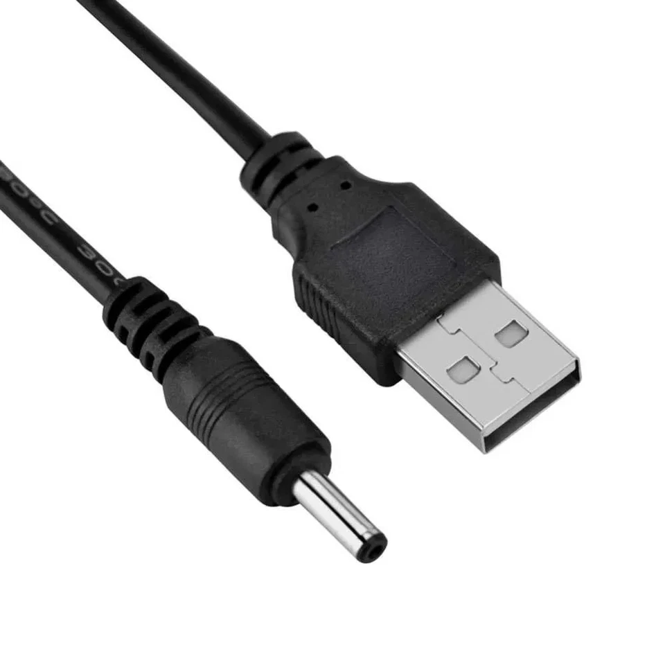 CABLE USB CARGADOR TABLET ANDROID Negro  MP3 3.5MM 5V 2A ALIMENTACIÓN DC 1M SP - Imagen 1 de 1