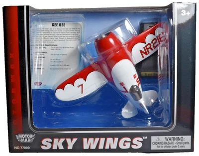Motormax Skywings - Gee Bee Super Sport Racing Airplane - Diecast Aircraft Toy - Image 1 of 4