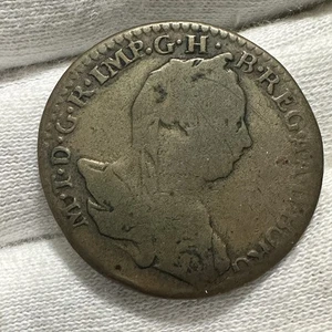 1778 Austria Netherlands Maria Theresa 2 Liards Wreath on reverse 7g. brass coin - Picture 1 of 5
